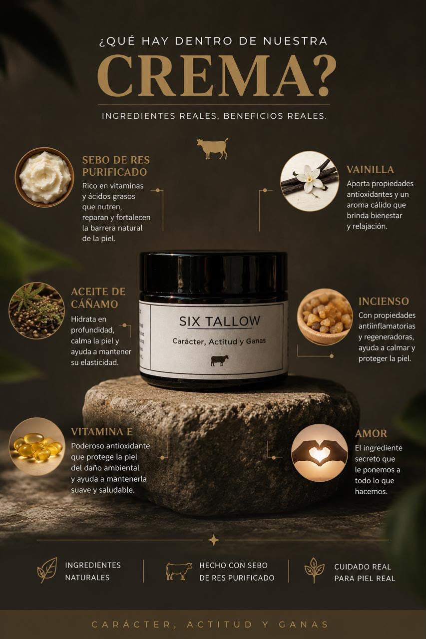 Crema Hidratante SixTallow - Sebo de res